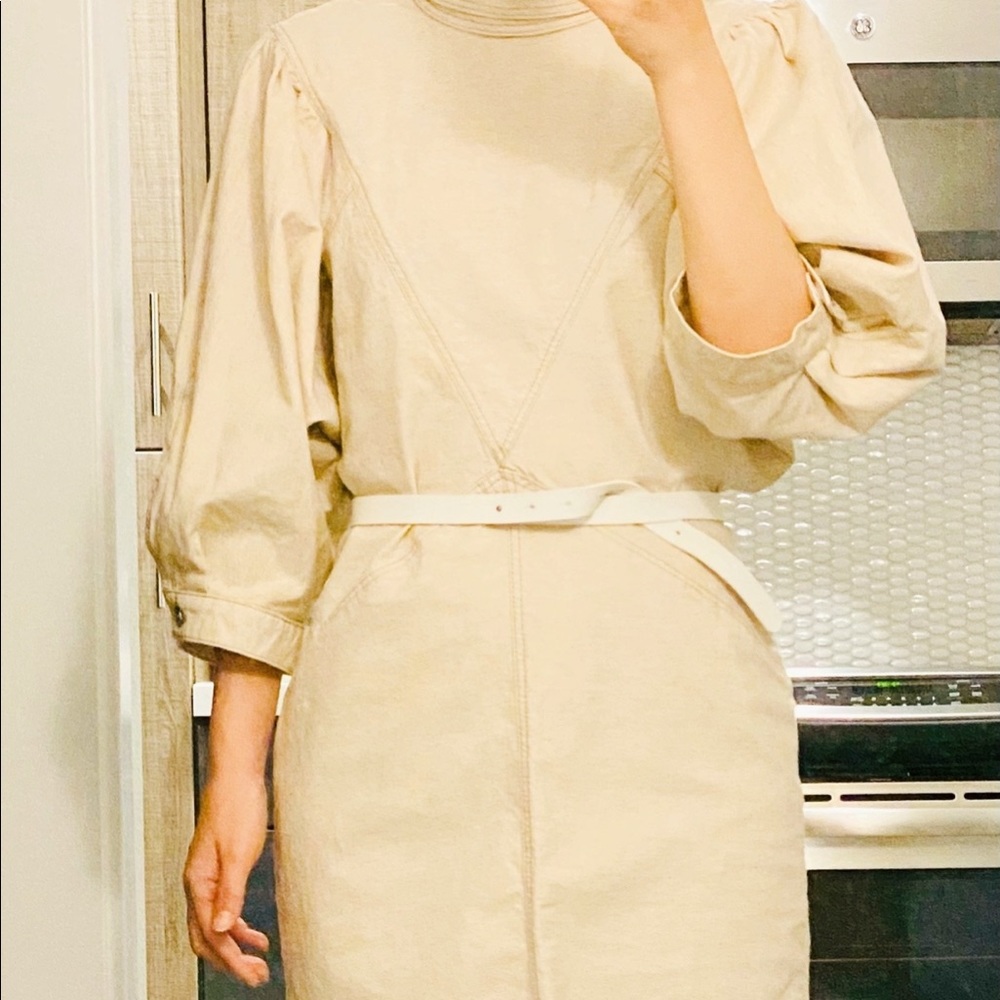 NWT Isabel Marant Étoile Laure Puff Sleeve Midi Dress size 40